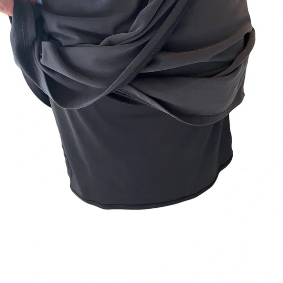 Express Short Sleeve Stretch Above Knee Black Dress Women XS Corp Classic Chic - Picture 11 of 13